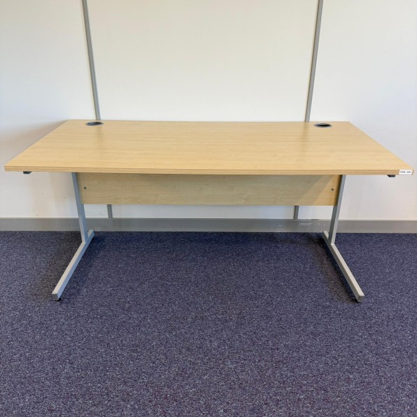 Maple Straight Desk - 1600mm- Cantilever