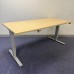 Maple Straight Electric Sit Stand Desk - 1600mm