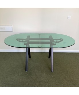 Glass Oval Meeting Table