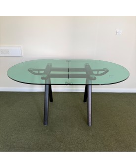 Glass Oval Meeting Table
