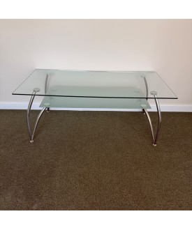 Glass Coffee Reception Table
