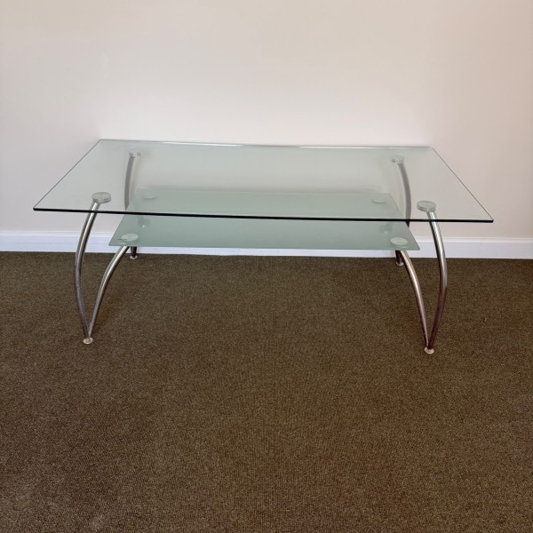 Glass Coffee Reception Table