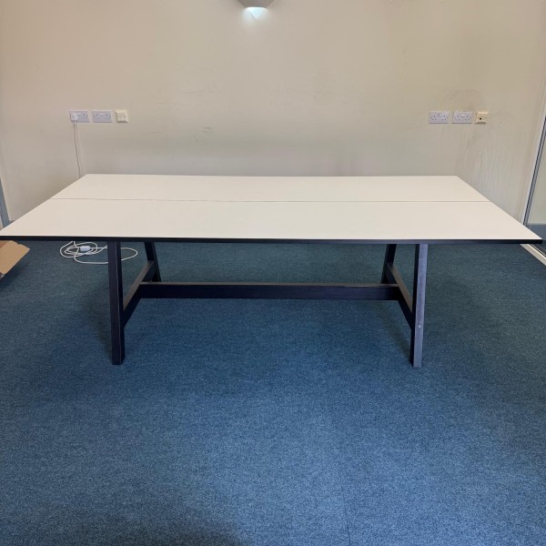 White Meeting table - W2400mm x D1200mm