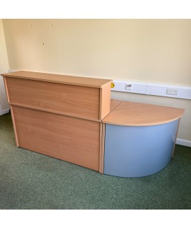 Modular Beech Reception Desk - 2200mm Wide