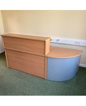 Modular Beech Reception Desk - 2200mm Wide