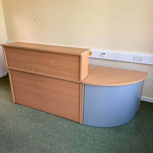Modular Beech Reception Desk - 2200mm Wide