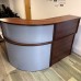 Modular Walnut Reception Desk - 2000mm Wide