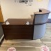 Modular Walnut Reception Desk - 2000mm Wide