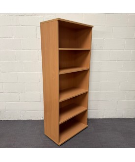 Beech Tall 4 Shelf Bookcase- 780mm Wide 2000mm High