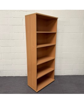 Beech Tall 4 Shelf Bookcase- 780mm Wide 2000mm High
