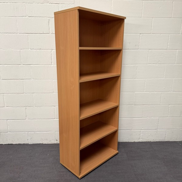 Beech Tall 4 Shelf Bookcase- 780mm Wide 2000mm High