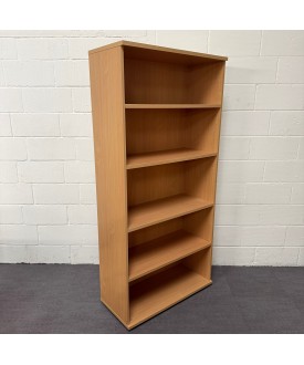 Beech Tall 4 Shelf Bookcase- 950mm Wide 2000mm High