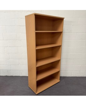 Beech Tall 4 Shelf Bookcase- 950mm Wide 2000mm High