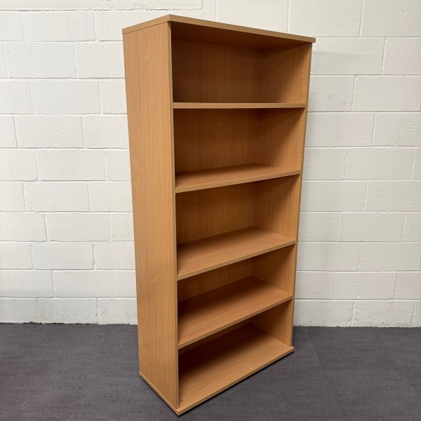 Beech Tall 4 Shelf Bookcase- 950mm Wide 2000mm High
