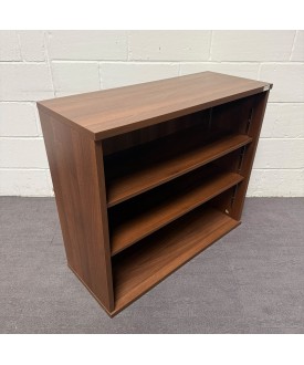 Walnut 2 Shelf Bookcase- 870mm High
