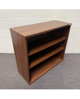 Walnut 2 Shelf Bookcase- 870mm High