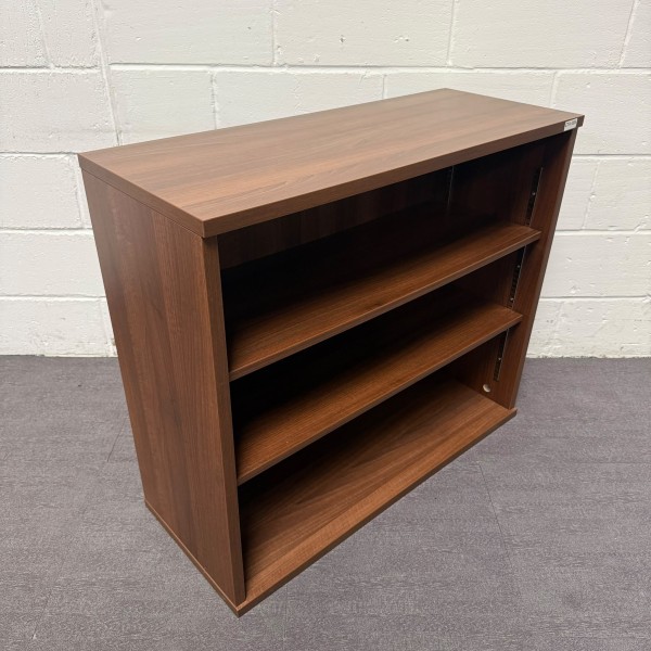 Walnut 2 Shelf Bookcase- 870mm High