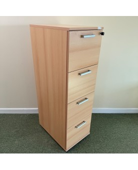 Maple 4 Drawer Filing Cabinet