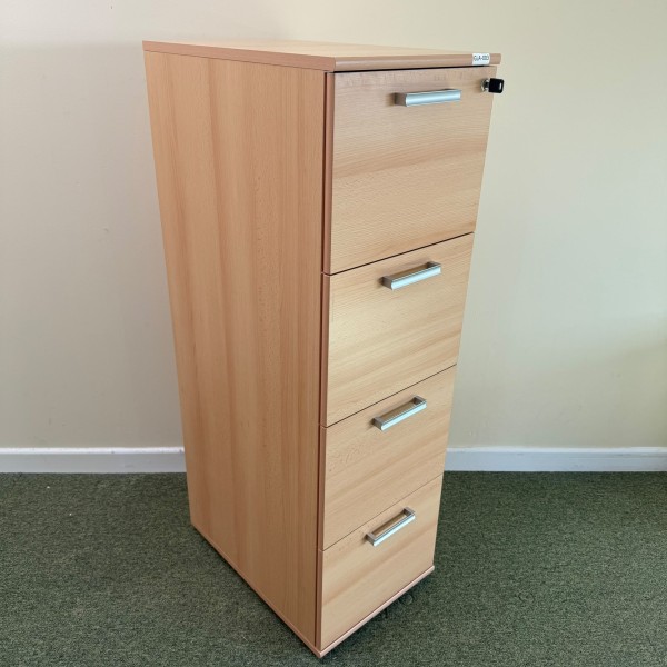 Maple 4 Drawer Filing Cabinet