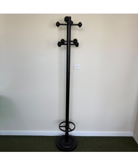 Black Coat and Umbrella Stand