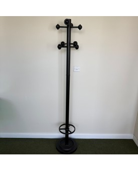 Black Coat and Umbrella Stand