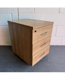 Oak 3 Drawer Mobile Pedestal