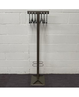Grey Coat and Umbrella Stand with Hangers