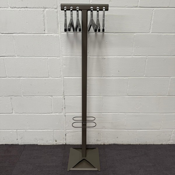 Grey Coat and Umbrella Stand with Hangers