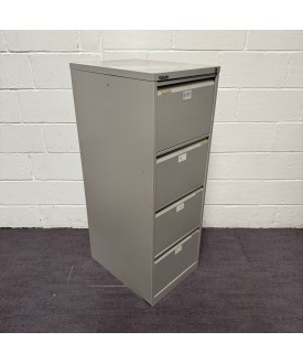 Bisley Silver Filing Cabinet- 4 Drawer