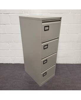 Euro Silver Filing Cabinet- 4 Drawer