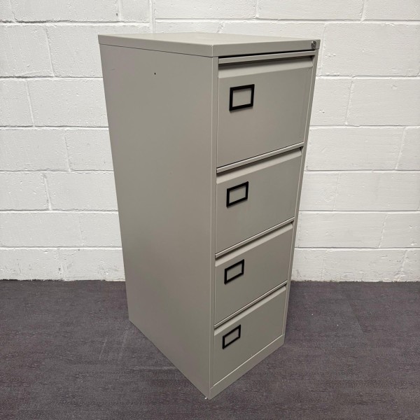 Euro Silver Filing Cabinet- 4 Drawer