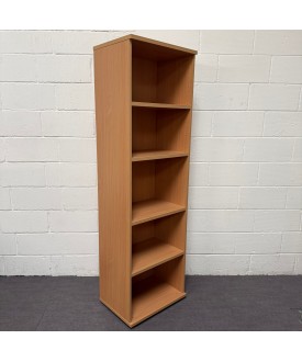 Beech Tall 4 Shelf Bookcase- 600mm Wide 2000mm High