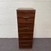 Walnut Four Drawer Filing Cabinet - (Lock Fault)