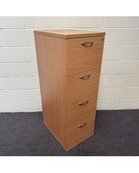Beech 4 Drawer Filing Cabinet