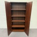 Walnut 4 Shelf Tall Cupboard - 1995mm High