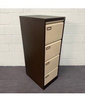 Coffee and Cream Four Drawer Filing Cabinet