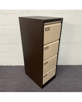 Silverline Coffee and Cream Four Drawer Filing Cabinet