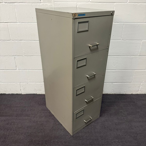Escoline Grey Four Drawer Filing Cabinet