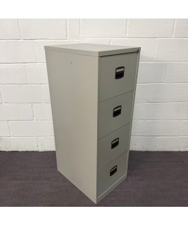 Silver Filing Cabinet- 4 Drawer