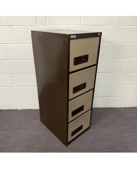 Easiscan Coffee and Cream Four Drawer Filing Cabinet