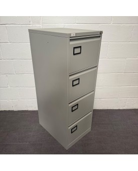 Silver Filing Cabinet- 4 Drawer
