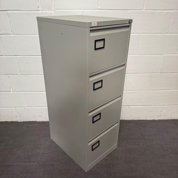 Silver Filing Cabinet- 4 Drawer