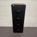 Black Filing Cabinet- 4 Drawer - D400mm