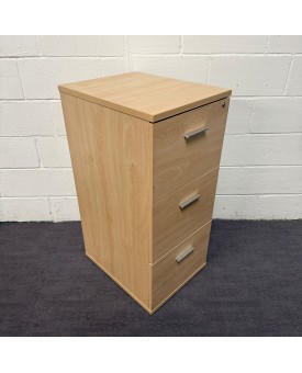 Maple 3 Drawer Filing Cabinet