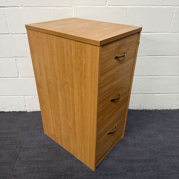 Oak 3 Drawer Filing Cabinet