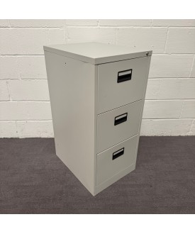 Silver Filing Cabinet- 3 Drawer