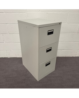 Silver Filing Cabinet- 3 Drawer