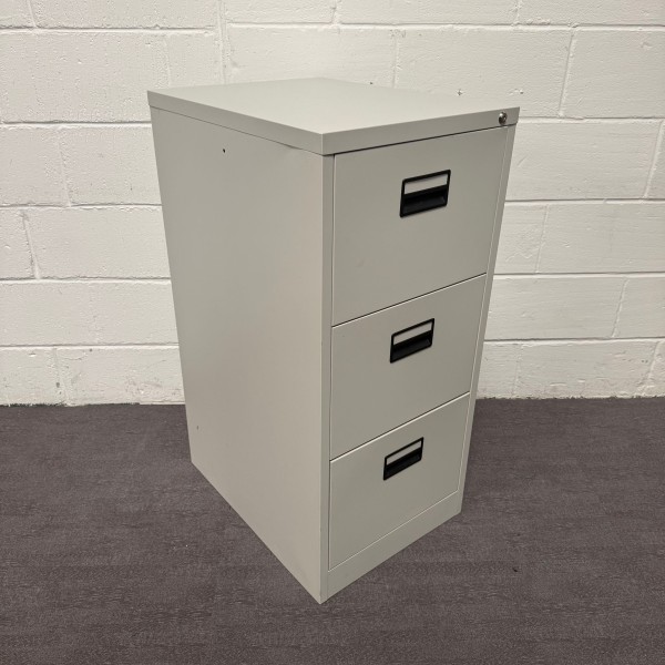 Silver Filing Cabinet- 3 Drawer