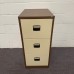 Coffee and Cream Three Drawer Filing Cabinet