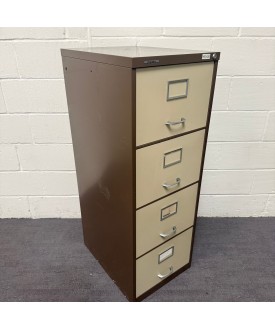 Datafox Coffee and Cream Four Drawer Filing Cabinet